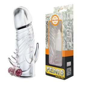 Насадка на пеніс з вібрацією Penis Sleeve For Men, прозора