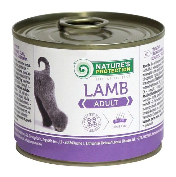 Корм Nature's Protection Adult Lamb вологий з ягнятиною для дорослих собак всіх порід 200 гр