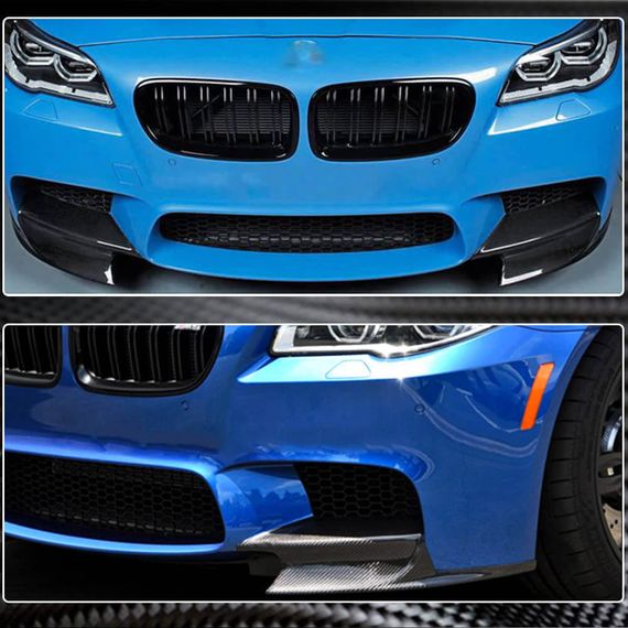 Накладки на передній бампер Flap (для F10 M5, Карбон) для BMW 5 серія F-10/11/07 2010-2016 рр | Зображення 2