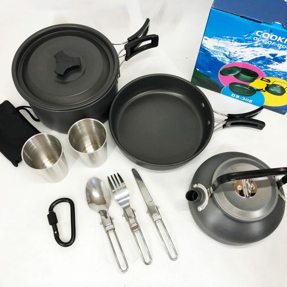 Якісний туристичний посуд, Набір для пікніка подарунок, Набір посуду для багаття | Зображення 9