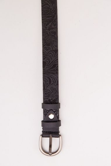 Жіночий ремінь з класичною пряжкою, чорного кольору, 196RL25S0W103 | Зображення 1