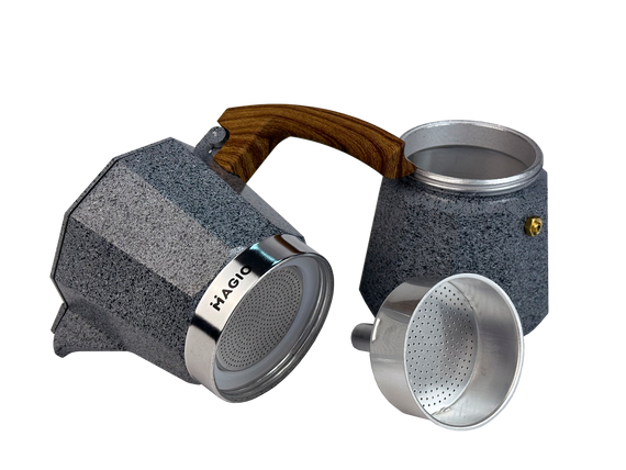 Кофеварка гейзерная алюминиевая Magio MG-1012, 450 мл (на 9 чашек), для дома и офиса | Зображення 2