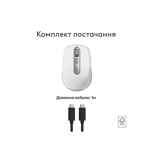 Мишка Logitech MX Anywhere 3S для MAC Wireless Pale Grey (910-006946) | Зображення 3