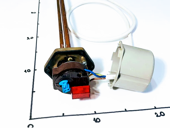 Тен для бойлера 1500w з різьбленням 1,5" (з кабелем для підключення) Thermowatt (Італія) | Зображення 1