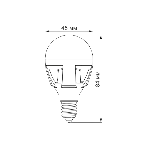 Лампа G45 7W E14 3000K 220V LED Videx | Зображення 2
