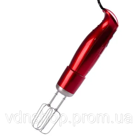 Кухонный комбайн с чашей 7 в 1 Sokany SM-5011-7 600 Вт с насадками Красный | Зображення 3