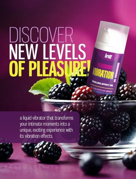 Рідкий вібратор Intt Vibration Blackberry з ароматом ожини, 15 мл Sex Aura | Зображення 4