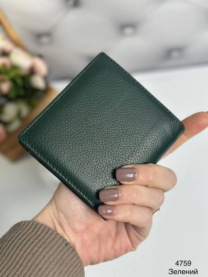 Гаманець жіночий маленький подвійного складання Зелений | Зображення 4