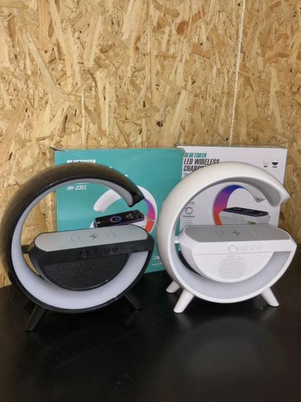 Умный светильник/ Ночник c беспроводной зарядкой для телефона/Bluetooth-колонка | Зображення 1