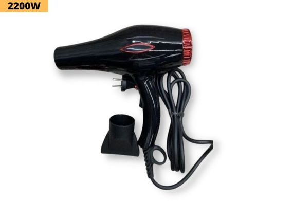 Фен професійний для волосся з насадкою GEMEI GM-1770 2200 Вт чорний (40546-GM-1770_355) | Зображення 1