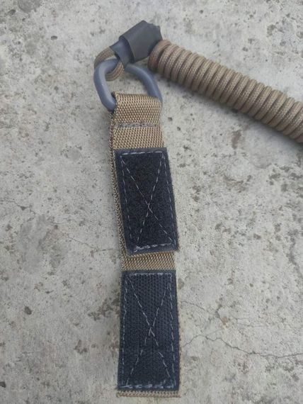 Шнур страхувальний кручений Тренчик-карабін економ (паракорд, койот) MAS | Зображення 2