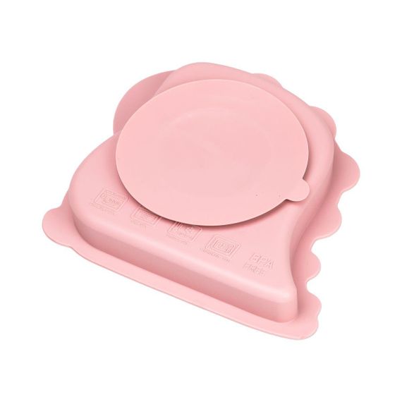Дитячий набір силіконового посуду 3 предмети Рожевий HP34545P | Зображення 3