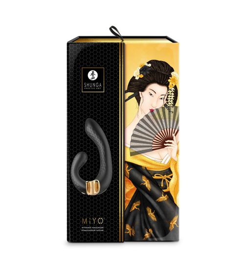 Вібратор-кролик Shunga Miyo Black Sex Aura | Зображення 6