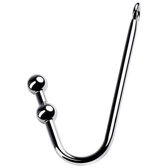 Анальный крюк с двумя шариками Runye металлический sexstyle