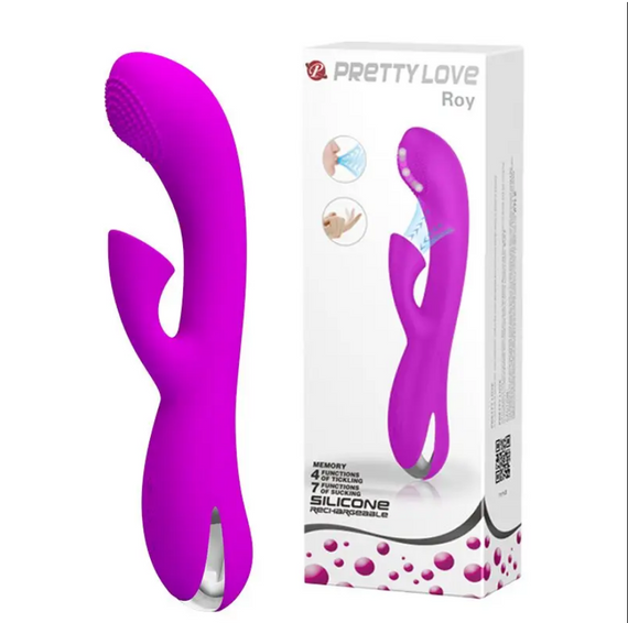 Вибромассажер с вакуумным клиторальным стимулятором PrettyLove-Roy sexstyle