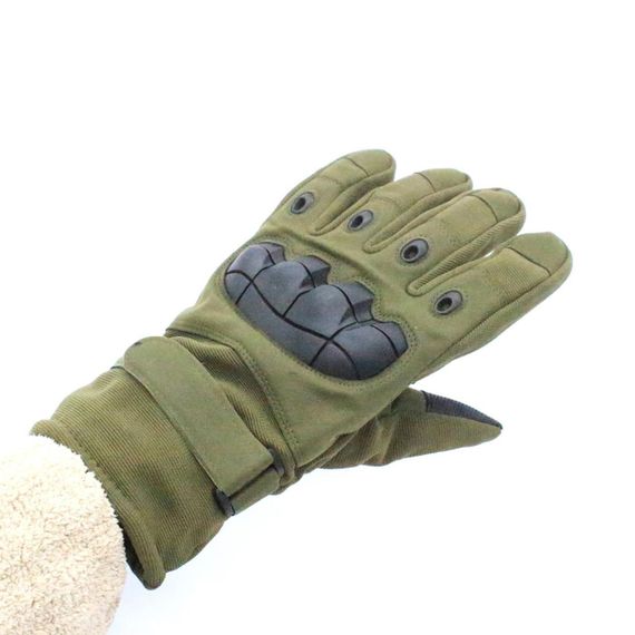 Зимние тактические перчатки с сенсорным пальцем, Размер L / Полнопалые водонепроницаемые перчатки на меху | Зображення 6