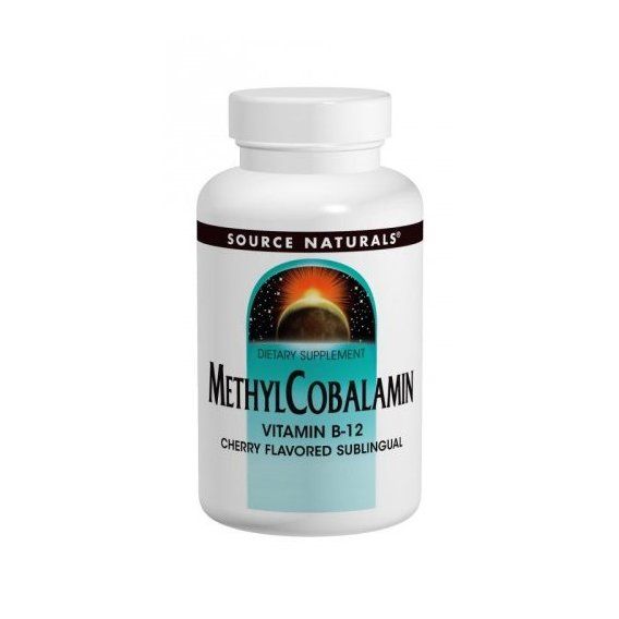 Витамин Б12 Source Naturals Methyl Cobalamin (В12) 60 Lozenges Cherry Flavored