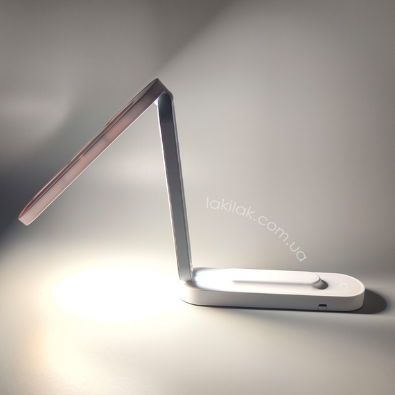 Настільна лампа на аккумуляторі 3W розкладна (біла) | Зображення 2