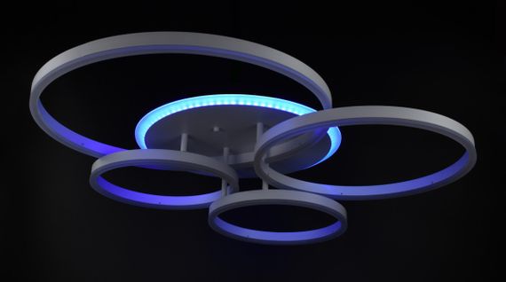 Люстра світлодіодна стельова LED світильник для квартири на стелю лед з пультом 26110 Білий 12х69х79 см. | Зображення 6