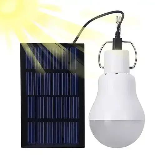 Лампа светодиодная аккумуляторная VHG CL-028 с солнечной панелью 10Вт 5600K 6В Led Solar Emergency Bulb(8423) | Зображення 3
