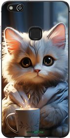 Чохол на Huawei P10 Lite Білий кіт "5646u-896-2448"