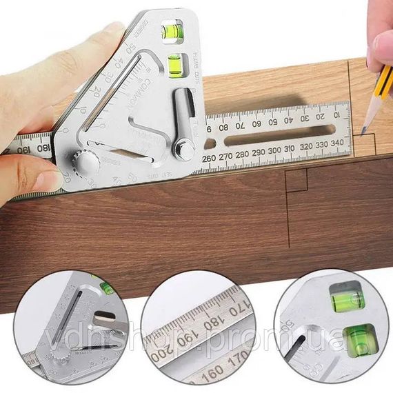 Метрический угольник для столяров TV One качественный SI-34 | Зображення 9