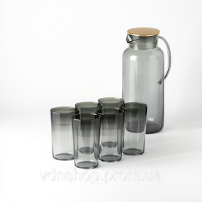 Глечик для напоїв в комплекті зі склянками 7 предметів HP-19-FX7