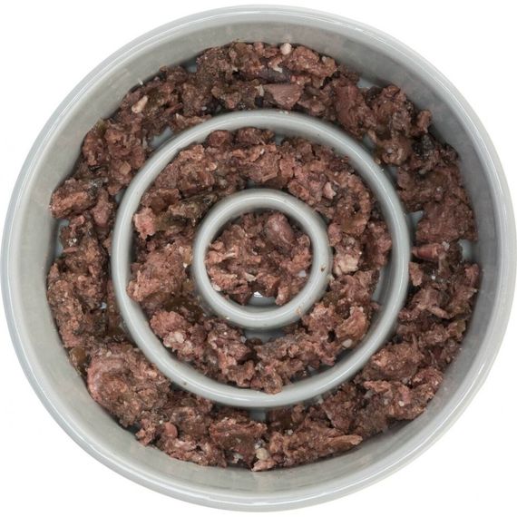 Миска Trixie для собак Повільне годування сіра/блакитна кераміка 900 мл 17 см | Зображення 3