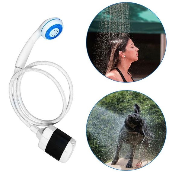 Туристичний душ із насосом на акумуляторі 2200мАг, Gotel Q16H / Портативний похідний душ з помпою / Акумуляторний душ для кемпінгу | Зображення 6