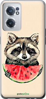 Чохол на OnePlus Nord CE 2 Єнотик з кавуном "4605u-2589-2448"
