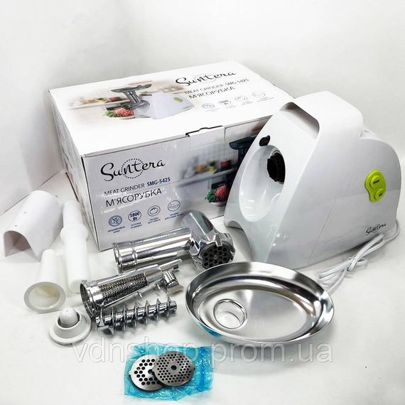 М'ясорубка з теркою для дерунів Suntera SMG-5425W, Потужна м'ясорубка для домашнього використання DC-66 | Зображення 2