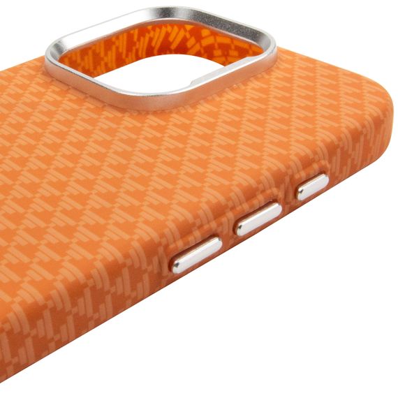 Чохол TPU+PC KVZV Triangular Pattern with Magnetic Fit для Apple iPhone 15 Pro (6.3") Orange | Зображення 3