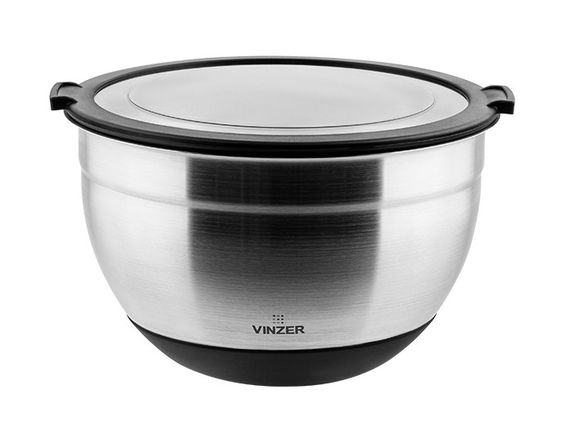 Миска з нержавіючої сталі з кришкою Vinzer (Вінзер) 2.5 л (50343) | Зображення 1