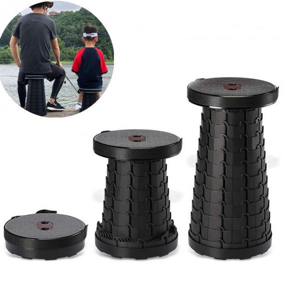 Складной стул Telescopic stool (раскладной телескопический стул) черный
