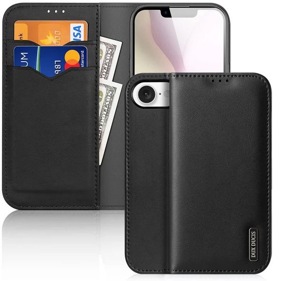 Чохол-книжка Dux Ducis Hivo для Apple iPhone 16e / 17e (6.1") Black | Зображення 1