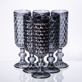 Набір келихів для шампанського 6 штук по 160 (мл) Сірий HP-19-115