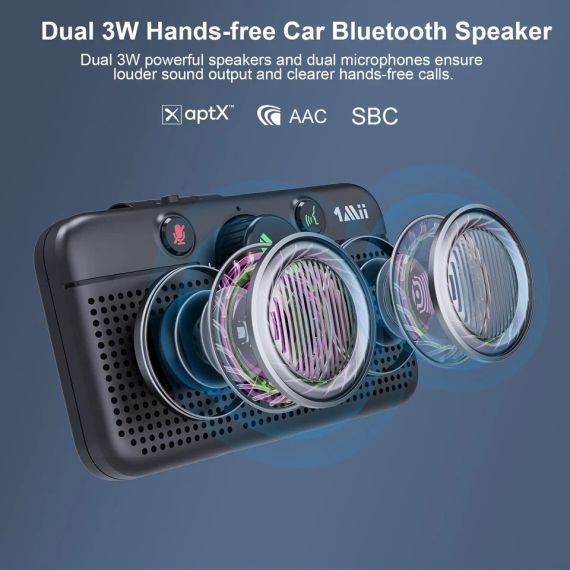 Автомобільна акустична система Bluetooth 5.3, гучний зв’язок, автоматичне увімкнення під час руху, голосові підказки. | Зображення 1