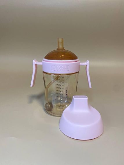 Поїльник дитячий HEORSHE 300 мл Рожевий | Зображення 6