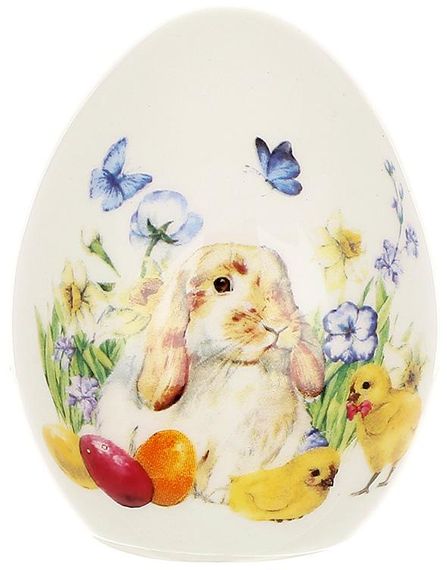 Великоднє керамічне яйце "Happy Easter" Свято Весни Ø7.5х10см, декоративне яйце