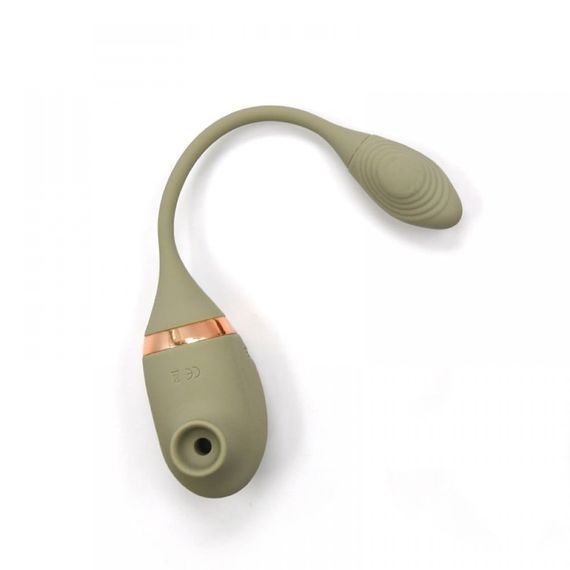 Вакуумный стимулятор клитора с вибрирующим хвостиком для точки G Sweet Em Velvet Lure, зеленый sexstyle | Зображення 2