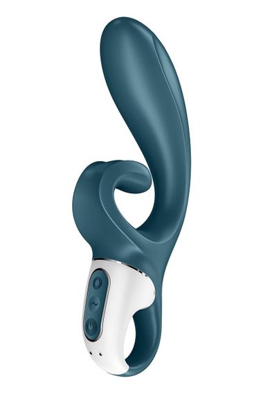 Смарт вибратор кролик Satisfyer Hug Me Bluegrey, 2 мотора, диаметр 4,2см, широкая клиторальная часть sexstyle | Зображення 3