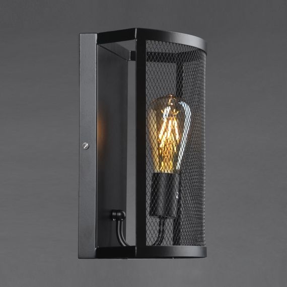 Бра настенное накладное лофт BL-400W/1 E27 BK | Зображення 1