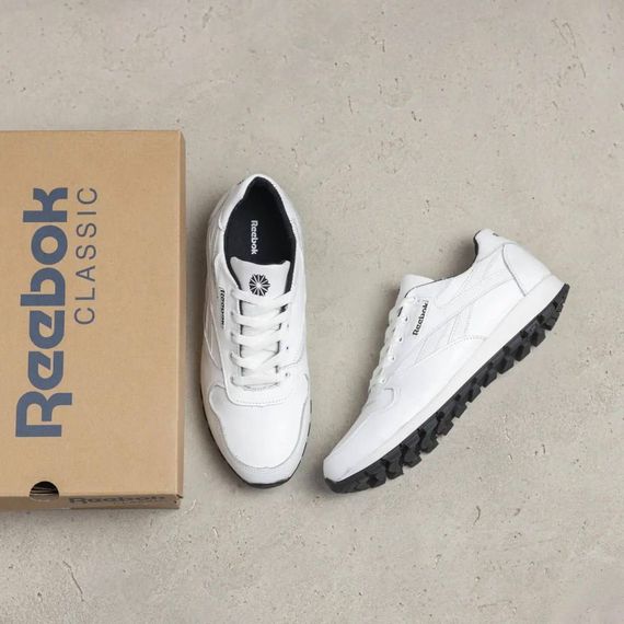Кросівки демісезонні шкіряні  Reebok білі | Зображення 3