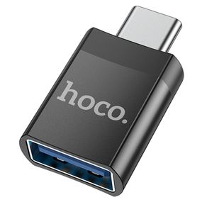 Перехідник HOCO UA17 USB3.0(F) => Type-C(M), Black, Blister