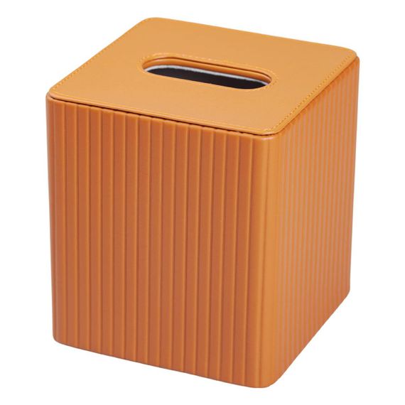 Салфетница из эко кожи 13х13х14.5 см для кафе и ресторанов на стол Коричневая HP-3-201BR | Зображення 2