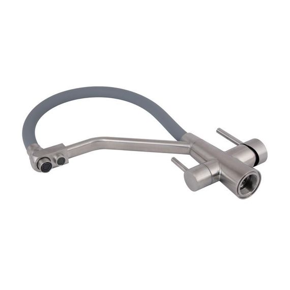 Смеситель для кухни Lidz Aria 020F3 с гибким изливом с подключением для питьевой воды (k35) LDARI020F3GNK39211 GNK | Зображення 6