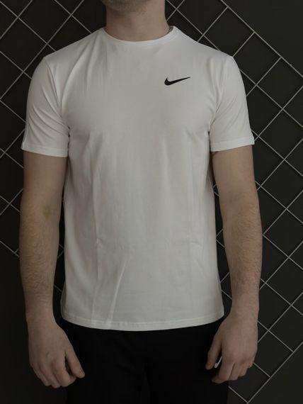 Комплект 3 в 1 Демісезонний спортивний костюм Nike чорна кофта на змійці + чорні штани (двонитка) + Футболка біла Nike | Зображення 5