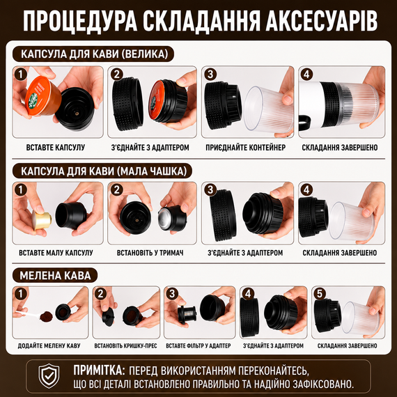Портативна кавоварка 3 в 1 KF-JN-02 біла, акумуляторна бездротова еспресо машина з USB Type-C для капсул і меленої кави | Зображення 7