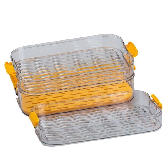 Контейнер для заморожування та зберігання продуктів 3-ярусний у холодильнику 16.5 см Помаранчевий HP50657 | Зображення 3