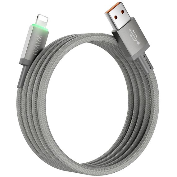 Дата кабель WIWU C081 Maglink USB to Lightning 12W (1m) Grey | Зображення 2